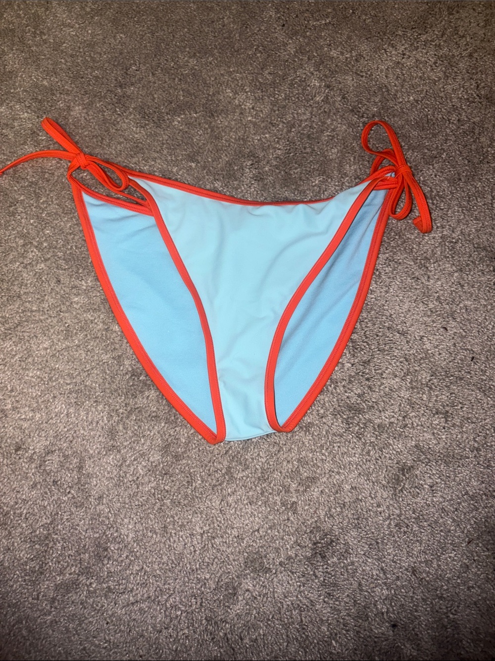 wild fable Light Blue and Orange Tie-Side Bikini Bottoms L